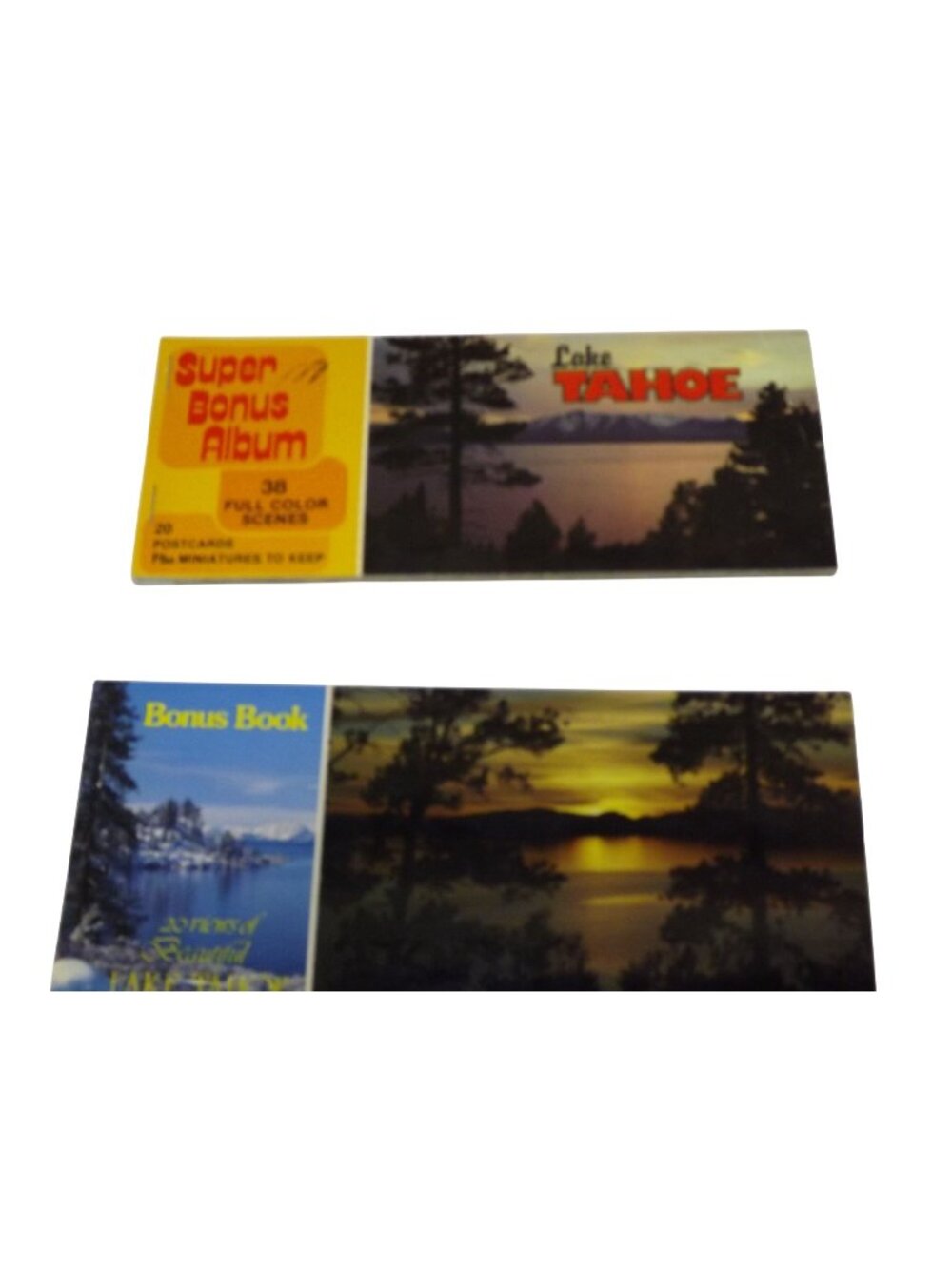 Lake Tahoe & Reno Postcard Booklets Vintage 38 Full-Color Scenes Smith Sierra No